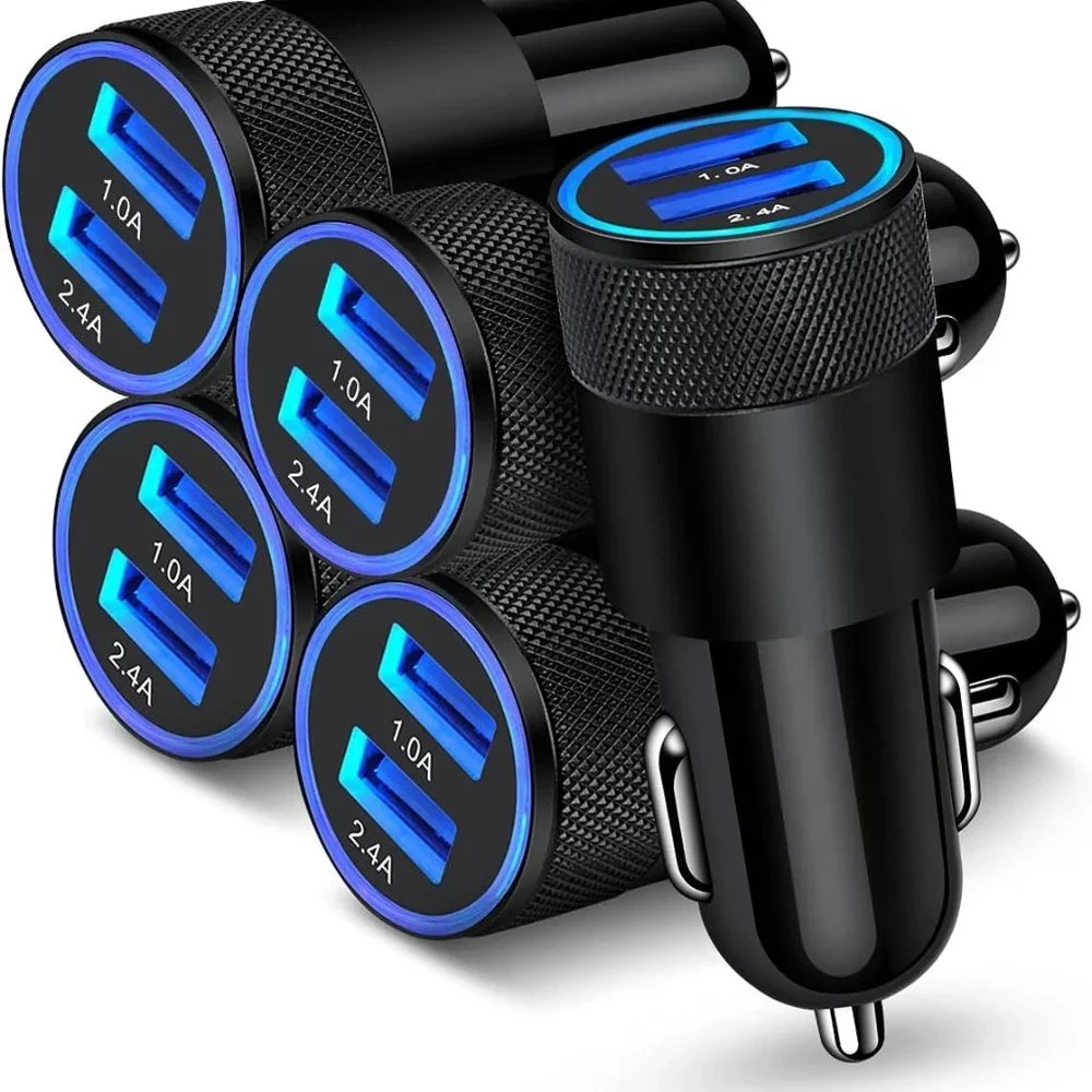 [5pcs] Car Charger Adapter, AILKIN USB Multi Port Fast Charging Plug